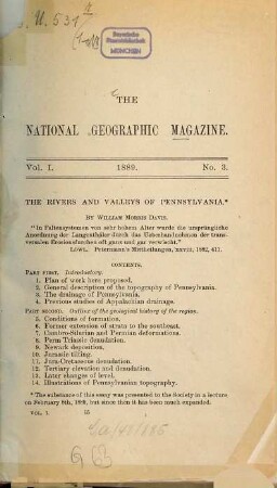 The National geographic magazine. 1. 1889, 3