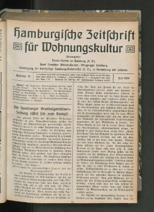 Nummer 15 Juni 1909