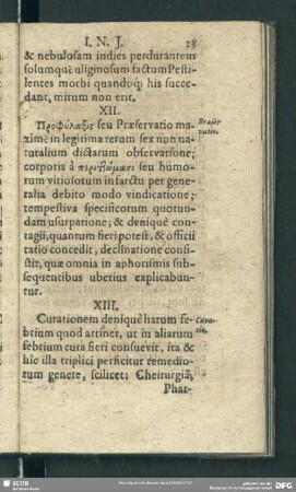 XII. ... seu Praeservatio maximè ...