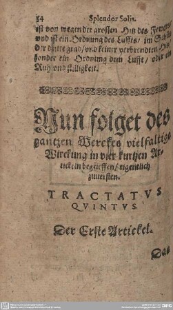 TRACTATUS QUINTUS.