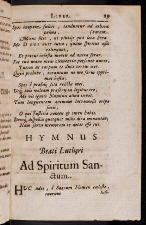 29-38, Hymnus; Oratio; Precatio; Alia; Alia