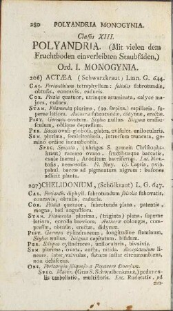 Classis XIII. Polyandria