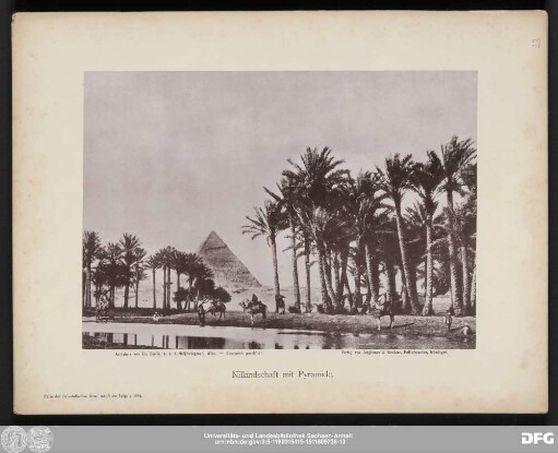 Nillandschaft mit Pyramide.