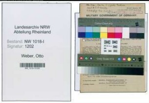 Entnazifizierung Otto Weber , geb. 08.06.1895 (Chemiker)