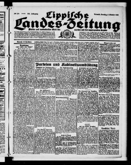 Lippische Landes-Zeitung : ältestes und weitverbreitetes Blatt des Landes und der angrenzenden Bezirke