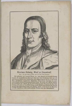 Bildnis des Nicolaus Ludwig von Zinzendorf