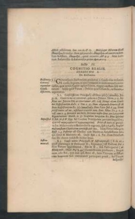Sectio II. Cognitio Realis.