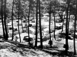 Campingplatz bei Vendays-Montlivet an der französischen Atlantikküste