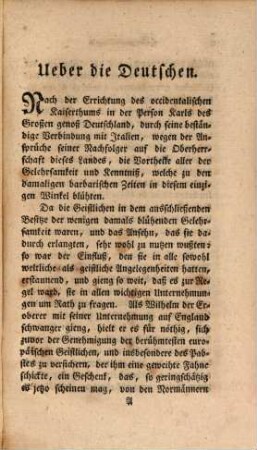 Charakteristik der vornehmsten Europäischen Nationen : Aus dem Englischen, Zweyter Theil. Der Deutschen. Der Niederländer