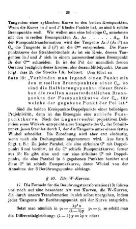 § 10. Die W-Kurven.