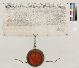 Kaiser Karl [VI.] verleiht Abt Johannes [IV.] Baptist [Hemm] von St. Emmeram alle Regalien und Lehen, die das Reichsstift bisher innegehabt hat. S=A