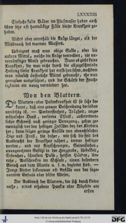 Von den Blattern.