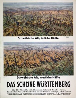 "Das schöne Württemberg - Schwäbische Alb, östliche Hälfte, Schwäbische Alb, westliche Hälfte"