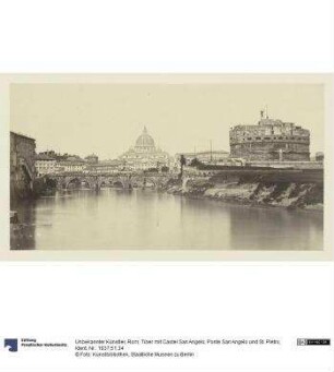 Rom, Tiber mit Castel San Angelo, Ponte San Angelo und St. Pietro