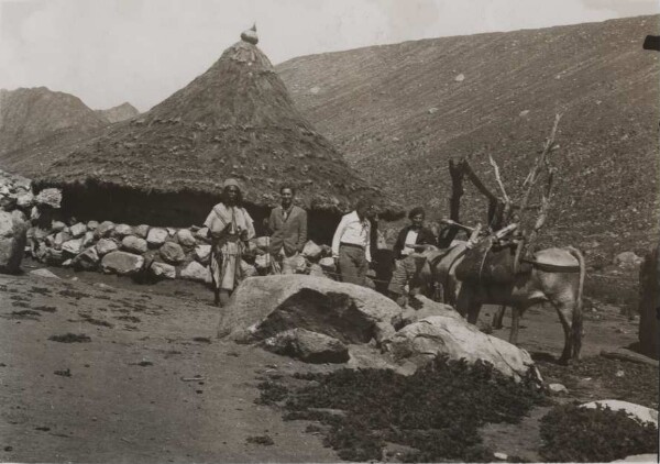 Cone roof hut from Mamacanaca. Pot on the top of the roof