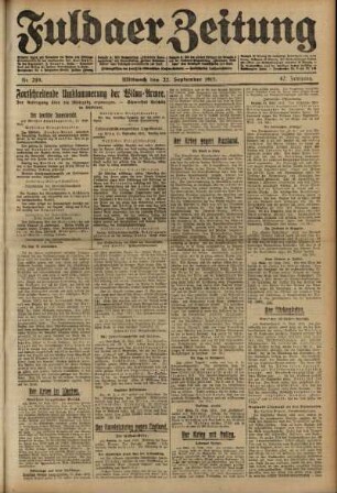 Ausgabe vom Mittwoch, den 22. September 1915.