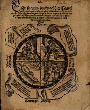 Ein seltzam, vor vngehörte Practica, Peter Creutzers, in[n] zeitten des hochberümbten Astronomimeyster Johan Liechtenbergers discipels : Darin[n] angezeygt werden neygung vnd infliessung der sterrnen wircklicheit aller stunden tags vn[d] nachts, darnach der mensch zuthun vnd lassen, in guttem vnnd bösen sich zurichten hat