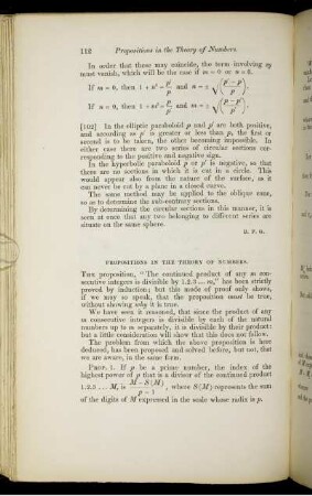 Propositions in the theory of numbers.