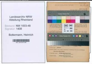 Entnazifizierung Heinrich Bottermann , geb. 09.09.1903 (Sparkassenbeamter)