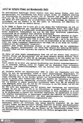 Aufruf der Initiative Frieden und Menschenrechte Berlin
