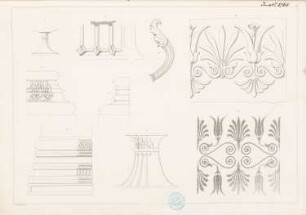 »Tektonik der Hellenen« (Tafelband, 2. Auflage Berlin 1874): Tafel 12: Ornamentik, Kapitelle