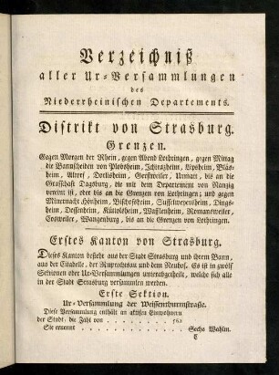 17-21, Erster Kanton von Strasburg; Zweites Kanton von ...