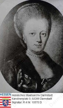 Seldeneck, Christine Wilhelmine Freifrau v. geb. Schorfmann (1740-1804) / Porträt, Brustbild in Medaillon