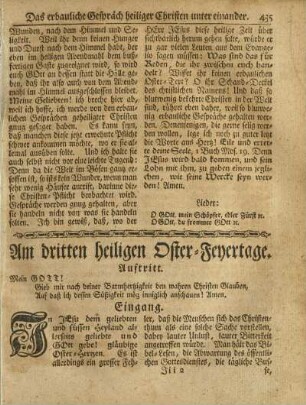 Am dritten heiligen Oster-Feyertage