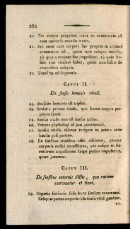 Caput II. De sensu hominis vitali