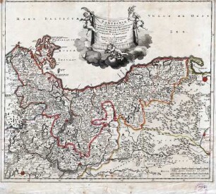 Ducatus Pomeraniae Tabula Generalis ; In qua sunt Ducatus Pomeraniae, Stettinensis, Cassubiae, Vandaliae et Bardensis, Principatus Rugiae ac Insulae, Comitatus Guskoviensis et Dominia Louwenburgense, Wolgastense et Butoviense