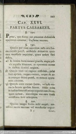 Cap. XXVI. Partus Caesareus