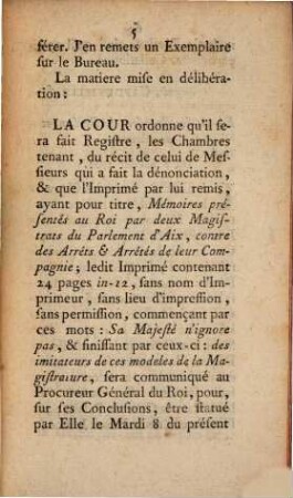 Arrest Du Parlement De Navarre, Du 8. Février 1763.