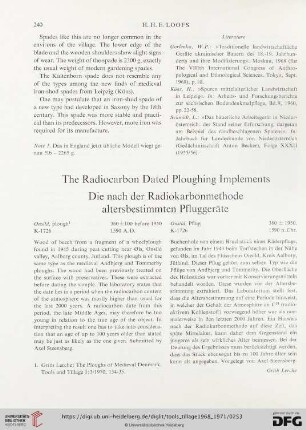 The Radiocarbon Dated Implements
