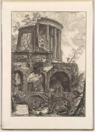 Altra veduta del tempio della Sibilla in Tivoli (Andere Ansicht des Sibyllen-Tempels in Tivoli), aus der Folge "Vedute di Roma"