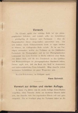 Vorwort zur dritten und vierten Auflage.
