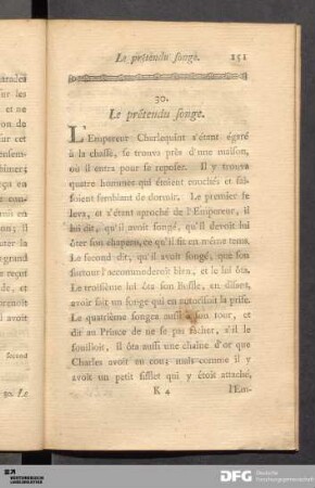 30. Le prétendu songe