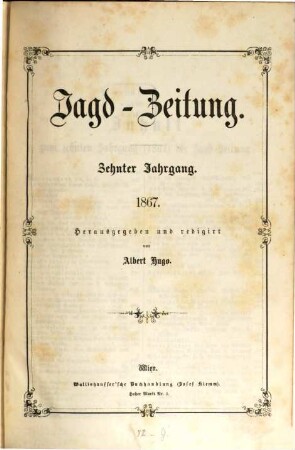 Jagd-Zeitung. 10, 10. 1867