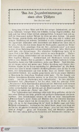 5: Aus den Jugenderinnerungen eines alten Pfälzers