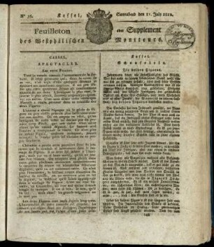 No. 56, Sonnabend den 11. July 1812