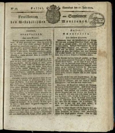 No. 56, Sonnabend den 11. July 1812