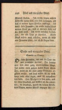 Sechs und vierzigster Brief. - Fünf und funfzigster Brief.