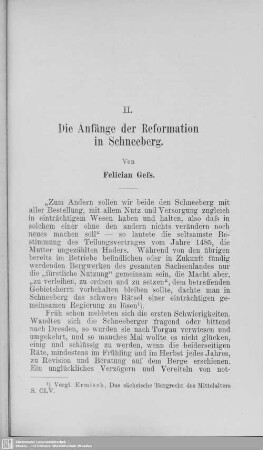 II. Die Anfänge der Reformation in Schneeberg