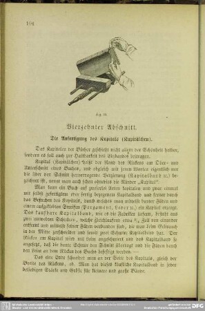 Vierzehnter Abschnitt. Die Anfertigung des Kapitals (Kapitälchen)