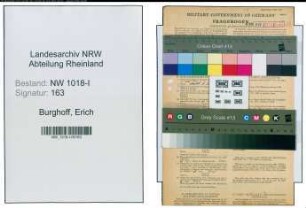 Entnazifizierung Erich Burghoff , geb. 24.01.1907 (Elektriker)