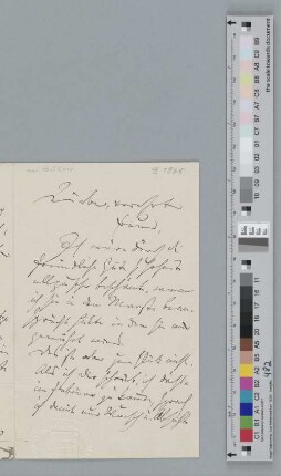 Brief an Hans von Bülow