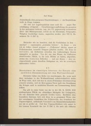 §5: Massnahmen im einseitigen Interesse der Entente ohne sachlichen Zusammenhang mit dem Waffenstillstand