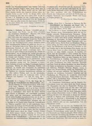 284-285 [Rezension] Uckeley, Alfred, Die Kirchenordnungen von Ziegenhain und Kassel 1539