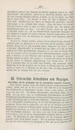 494[496]-499[501] Litterarische Uebersichten und Anzeigen