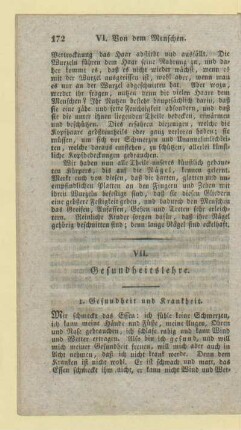 VII. Gesundheitslehre