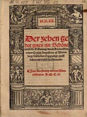 Der zehen gebot gotes ain schöne nützliche Erklerung